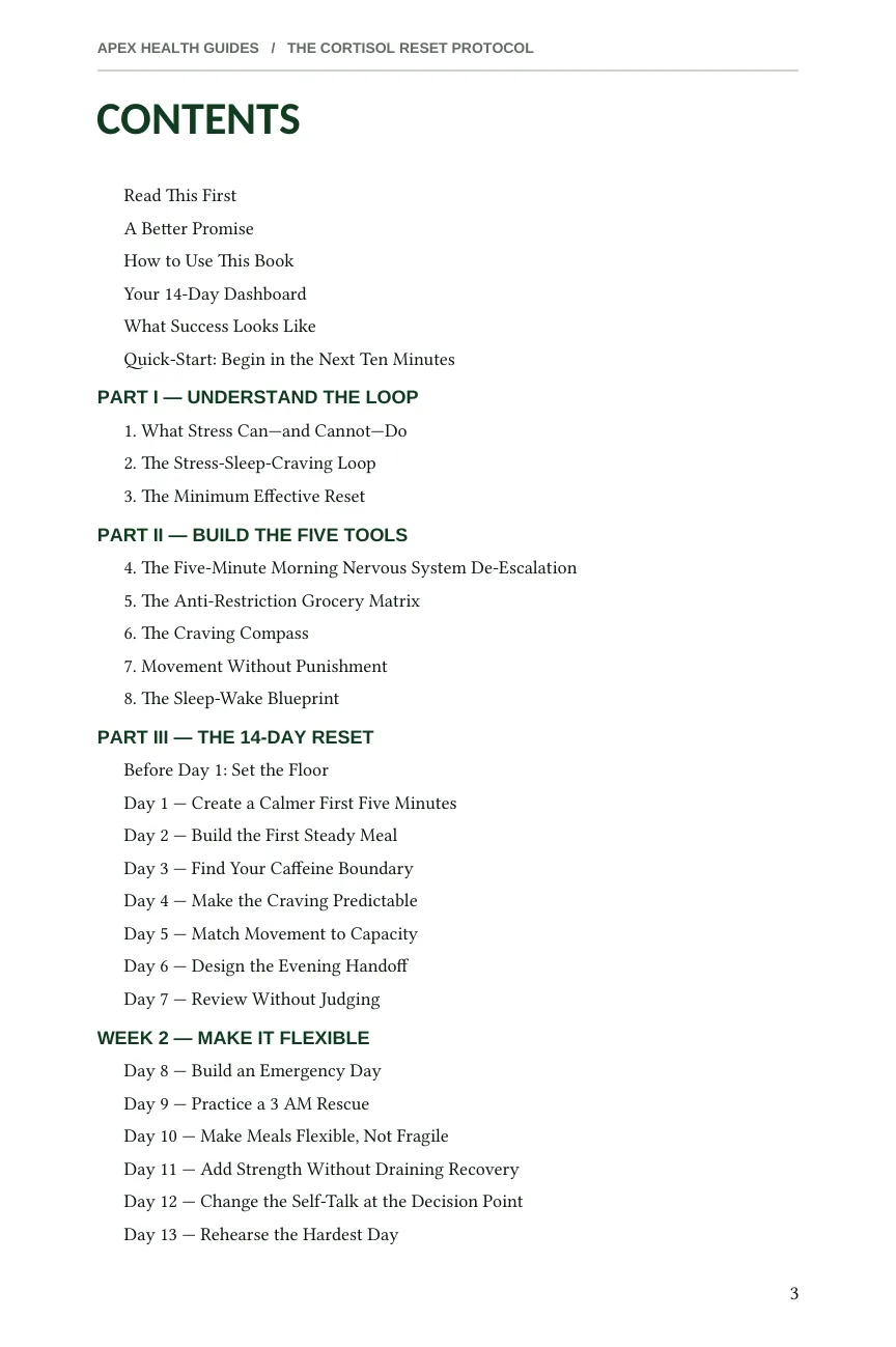 Actual PDF page 3 showing the table of contents